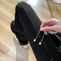 开叉喇叭裤女春夏新款胖mm大码裤高腰显瘦小个子休闲微喇裤