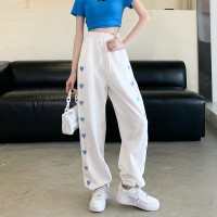 美式工装运动裤女春夏新款宽松束脚小个子高腰阔腿裤休闲卫裤