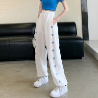 美式工装运动裤女春夏新款宽松束脚小个子高腰阔腿裤休闲卫裤