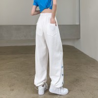 美式工装运动裤女春夏新款宽松束脚小个子高腰阔腿裤休闲卫裤