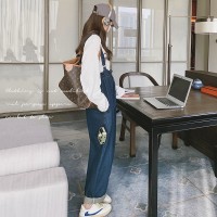 【2024现货】学院风牛仔背带裤D07