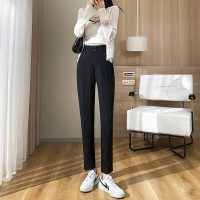 西装裤春夏九分高腰显瘦直筒工装烟管裤休闲职业八分小脚裤