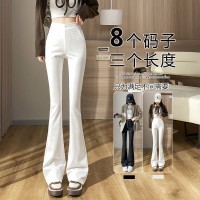 显瘦天花板黑色马蹄裤西装阔腿直筒微喇叭裤修身长裤女