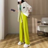 新款春夏运动裤女小个子宽松阔腿裤显瘦冰丝直筒裤休闲卫裤