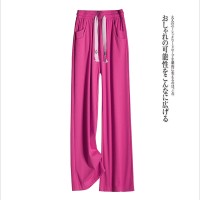 新款春夏运动裤女小个子宽松阔腿裤显瘦冰丝直筒裤休闲卫裤