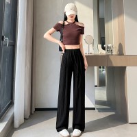 山本裤女夏季薄款2024新款棉麻裤子亚麻防晒凉凉抖抖冰丝阔腿裤