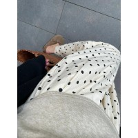 夏薄款小个子直筒日系波点气球裤女小众设计感休闲裤
