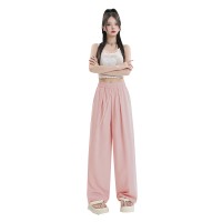 阔腿裤女薄款山本裤褶皱慵懒风小众休闲裤拖地冰丝纸片日系高级潮