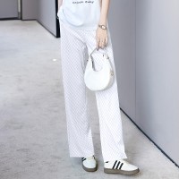 高腰现货2024年夏小个子宽松直筒垂感感裤子阔腿裤