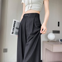 天丝牛仔裤女夏季薄款新款高腰垂感小个子冰丝阔腿裤女