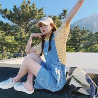 【现货2024】不规则牛仔背带裤学院风减龄199