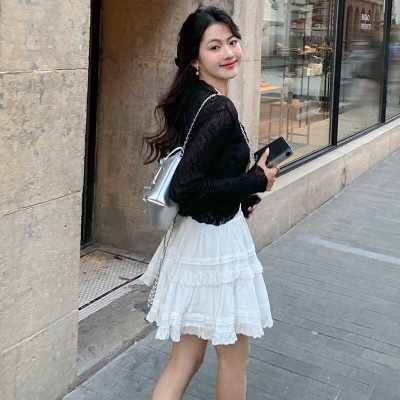 <!--现货白半身裙女小个子夏季新短裙蛋糕裙夏季B馆一楼193-->