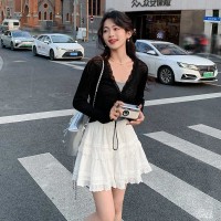 现货白半身裙女小个子夏季新短裙蛋糕裙夏季B馆一楼193