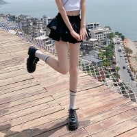 法式甜美白色半身裙女高腰小个子短裙防走光蛋糕裙蓬蓬裙松紧腰潮