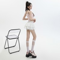蛋糕裙木耳边芭蕾半身裙女甜美松紧高腰夏季小个子防走光纯欲小众
