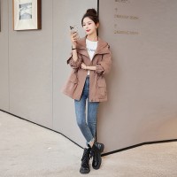 现货2024年春季中长款风衣外套
