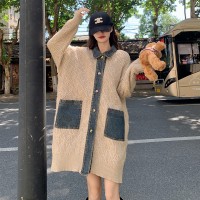 现货【春款不挑人】复古加厚牛仔拼针织外套199