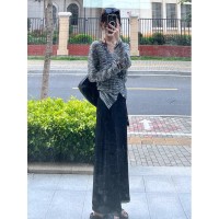 高级感外搭罩衫吊带连衣裙镂空针织衫女夏季2024新款防晒薄款上衣