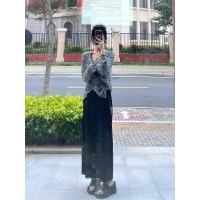 高级感外搭罩衫吊带连衣裙镂空针织衫女夏季2024新款防晒薄款上衣