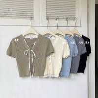 法式气质白色U领冰丝针织背心女夏季新款无袖百搭修身外穿上衣薄