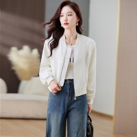 现货2024年春秋季新款棒球服小个子短外套上衣女