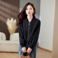 现货2024年春秋季新款棒球服小个子短外套上衣女