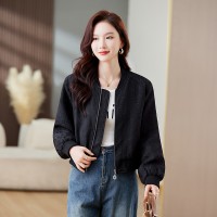现货2024年春秋季新款棒球服小个子短外套上衣女