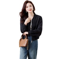 现货2024年春秋季新款棒球服小个子短外套上衣女