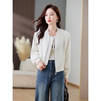 现货2024年春秋季新款棒球服小个子短外套上衣女