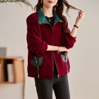 现货短外套女2024年春装新款刺绣盘扣洋气春秋外套女上衣