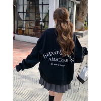现货春季休闲宽松棒球领上衣字母刺绣棒球服253A