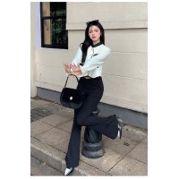2024早春修身法式小香风质感别致立领撞色短款外套女