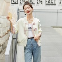 新中式改良g风外套女装2024春季新款设计感撞色拼接气质盘扣上衣