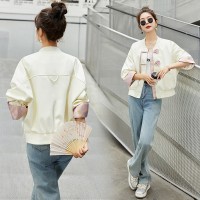 新中式改良g风外套女装2024春季新款设计感撞色拼接气质盘扣上衣