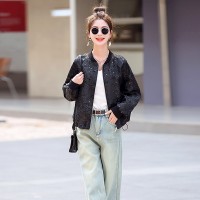 设计感新中式轻g风外套女春秋新款小个子刺绣短款棒球服夹克
