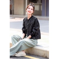 设计感新中式轻g风外套女春秋新款小个子刺绣短款棒球服夹克