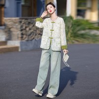 现货新中式薄款外套2024夏装新款复古气质时尚盘扣长袖外套防晒衣