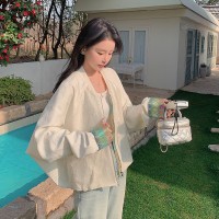 【现货设计款】新中亮片印花休闲外套715