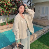 【现货设计款】新中亮片印花休闲外套715