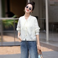 2024夏季新款g风刺绣盘扣防晒衣外套女薄款百搭宽松气质洋气上衣