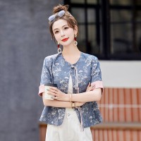 新中式提花女装春2024夏季新款百搭气质时尚通列休闲复古外套上衣