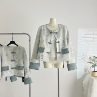 【远洋录】新中式女装小香风春款新款刺绣唐装盘扣上衣