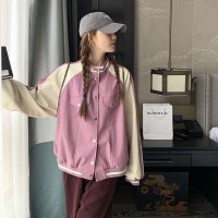2024春新款拼色夹克皮衣外套棒球服1875有买家秀