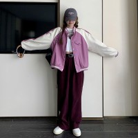 2024春新款拼色夹克皮衣外套棒球服1875有买家秀