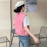 2024春装新款个性时髦机车皮衣马甲