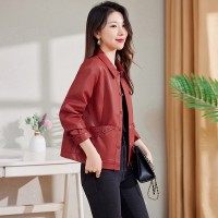 B款现货皮衣外套女2024春秋港风高端品牌妈妈小个子海宁pu夹克