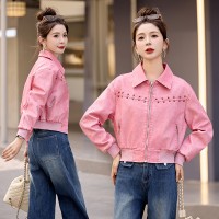 短款皮衣外套女2024年新款秋冬季时尚洋气妈妈高端小个子减龄上衣