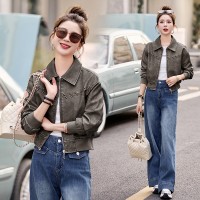 短款皮衣外套女2024年新款秋冬季时尚洋气妈妈高端小个子减龄上衣