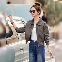 短款皮衣外套女2024年新款秋冬季时尚洋气妈妈高端小个子减龄上衣