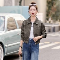 短款皮衣外套女2024年新款秋冬季时尚洋气妈妈高端小个子减龄上衣